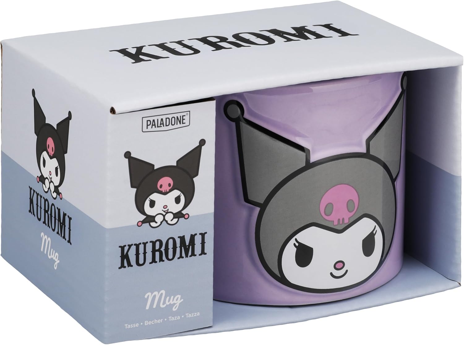 Paladone Kuromi Lila Tasse, offiziell lizenziert Sanrio Hello Kitty & Friends 400ml große Keramik-Kaffeetasse für Tee und heiße Schokolade, Kawaii Geschenk für Mädchen, Frauen, Teenager