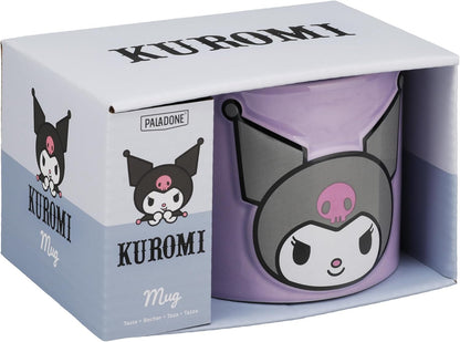 Paladone Kuromi Lila Tasse, offiziell lizenziert Sanrio Hello Kitty & Friends 400ml große Keramik-Kaffeetasse für Tee und heiße Schokolade, Kawaii Geschenk für Mädchen, Frauen, Teenager