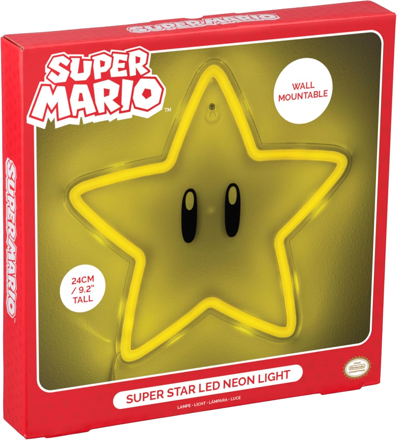 SUPER MARIO - Star - Wall Mountable LED Neon Light
