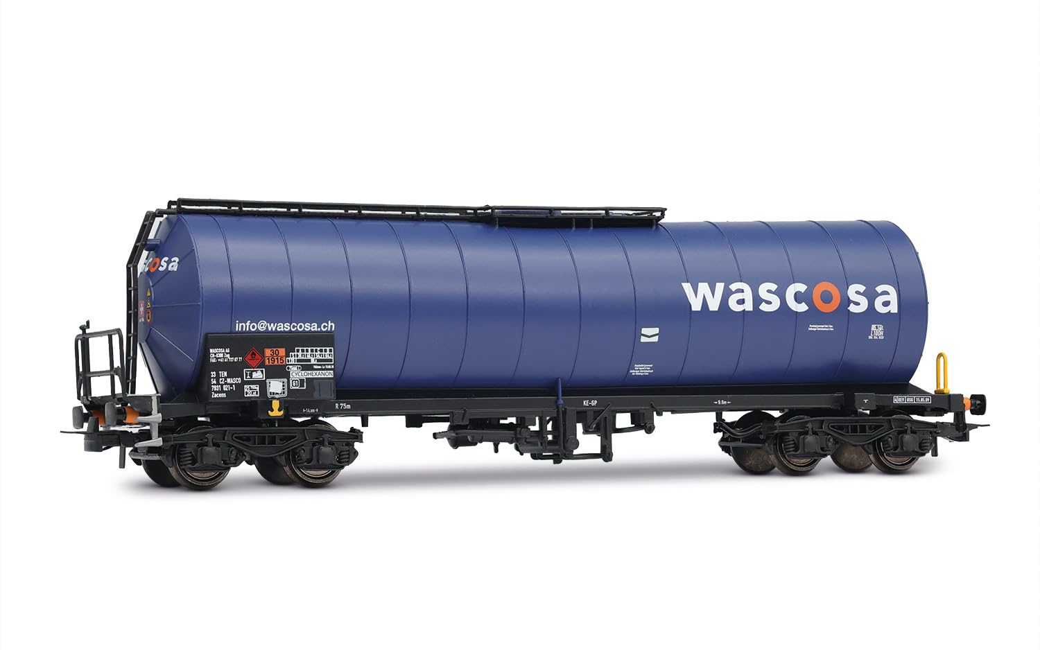 Rivarossi HR6666 WASCOSA, 4-Achs-Kesselwagen, Blaue Lackierung, ep.VI