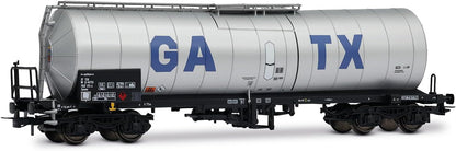 Gatx, 2-Unit Pack 4-Axle Isolated Tank Wagons, Light Grey Livery With Big Gatx Logo, Ep. Vi