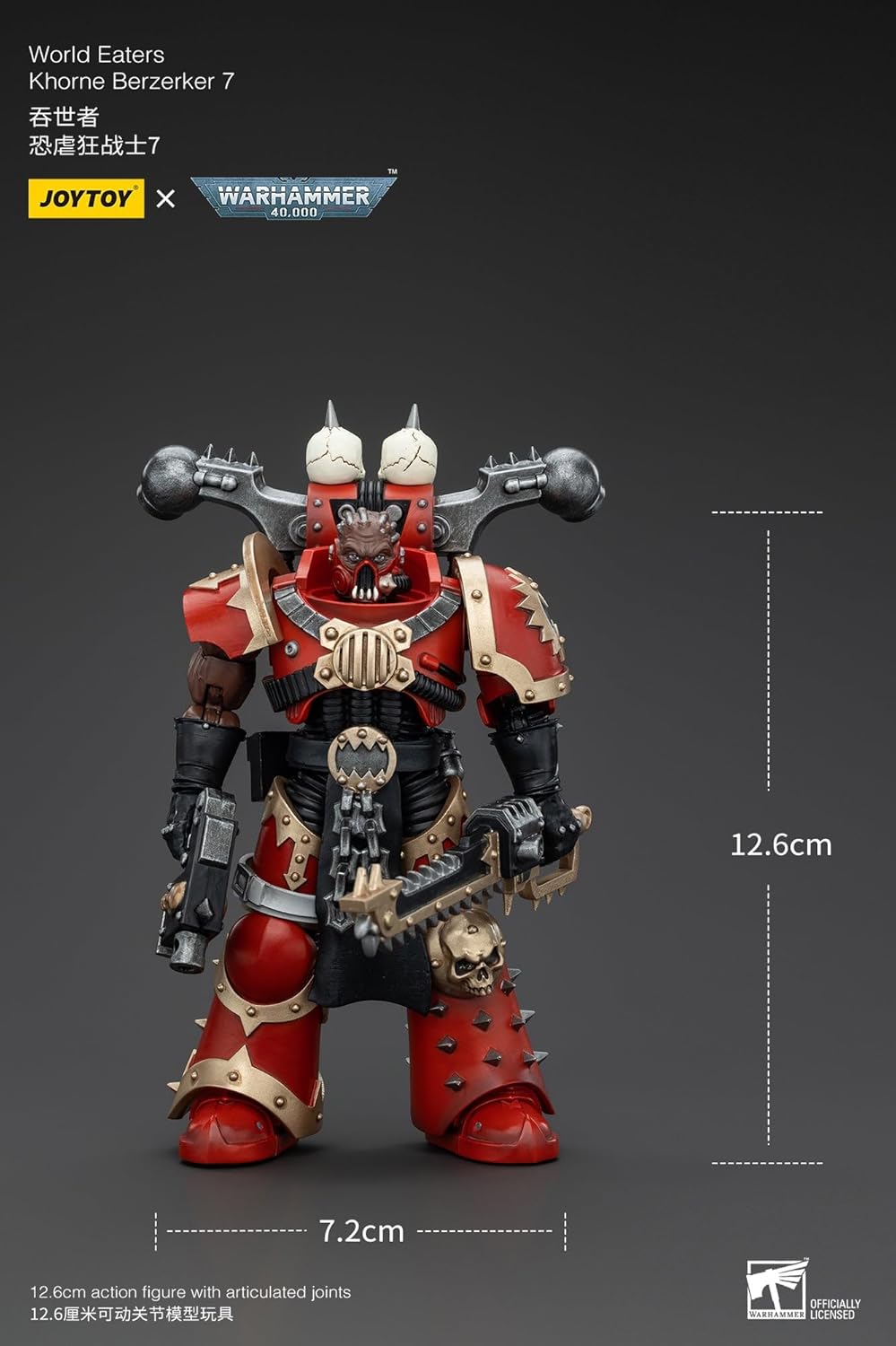 JoyToy Warhammer 40k: World Eaters Khorne Berzerker 7 Actionfigur im Maßstab 1:18