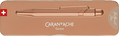 Caran Dache Ballpoint Pen, Brut Rose, with Goliath Blue Medium Cartridge, 849.997