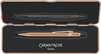 Caran Dache Ballpoint Pen, Brut Rose, with Goliath Blue Medium Cartridge, 849.997