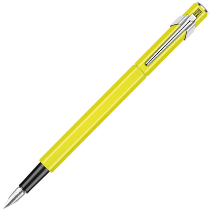 Caran Dache Fountain Pen, Fluo Line, Yellow, with Medium Nib