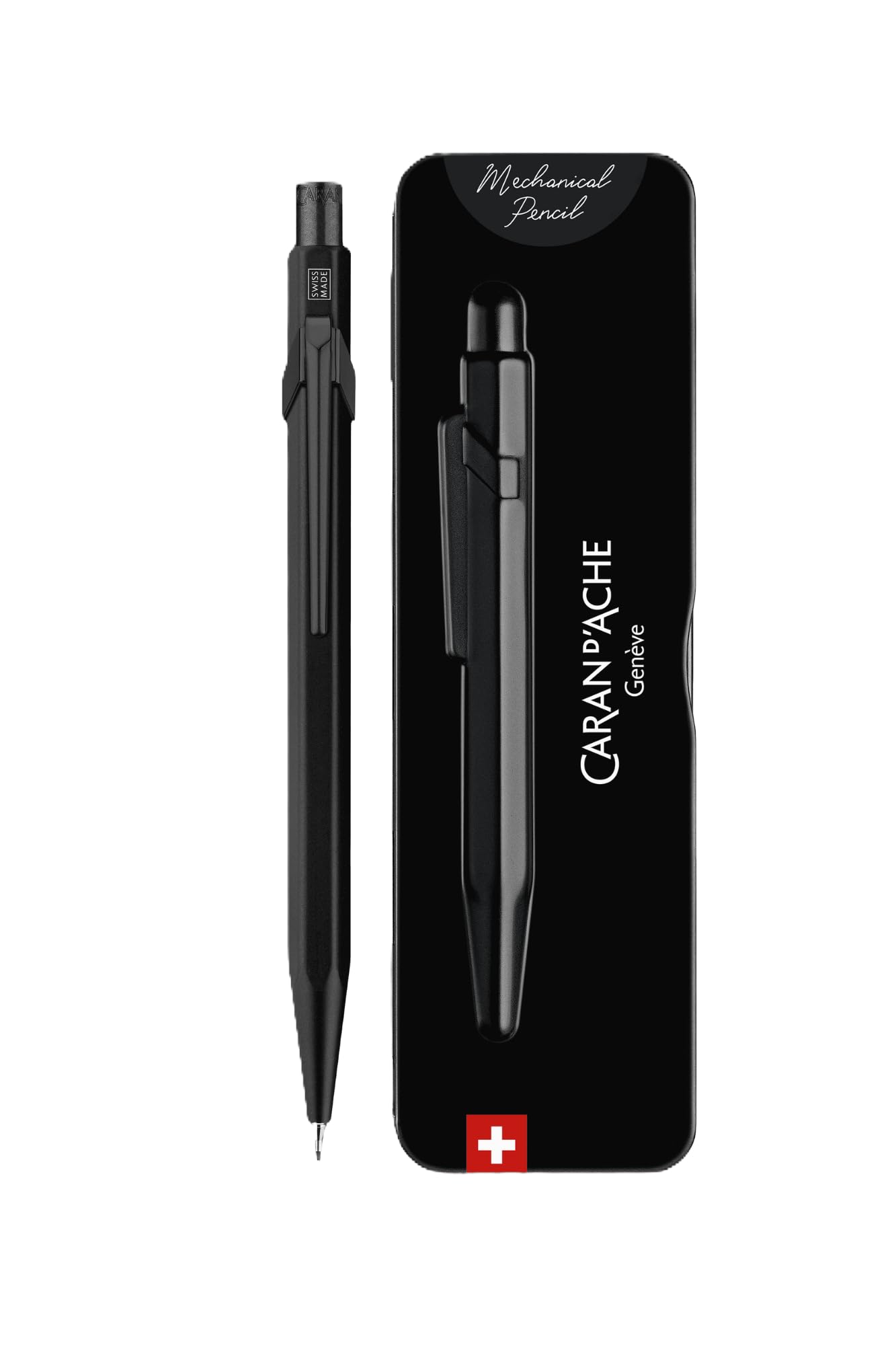 Caran d'Ache 844 Mechanical Pencil 0.7MM - Black Code in Slimpack Case
