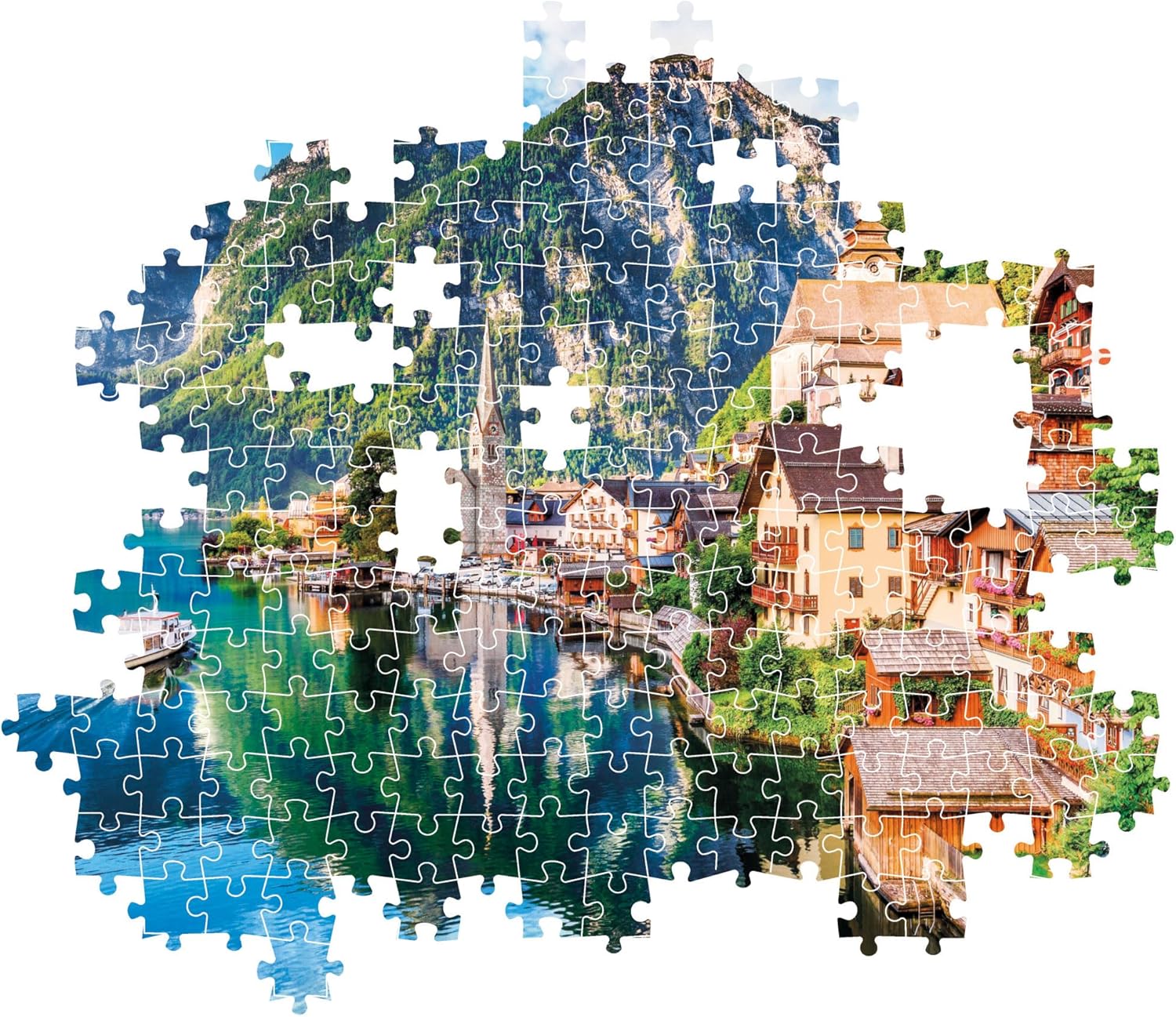 Clementoni Jigsaw Puzzle Collection - Hallstatt 1500 Pieces - Poster Included, Puzzle For Adults 14-99 Years, Gift For Men/Women, Made In Italy, 31714