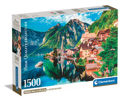 Clementoni Jigsaw Puzzle Collection - Hallstatt 1500 Pieces - Poster Included, Puzzle For Adults 14-99 Years, Gift For Men/Women, Made In Italy, 31714