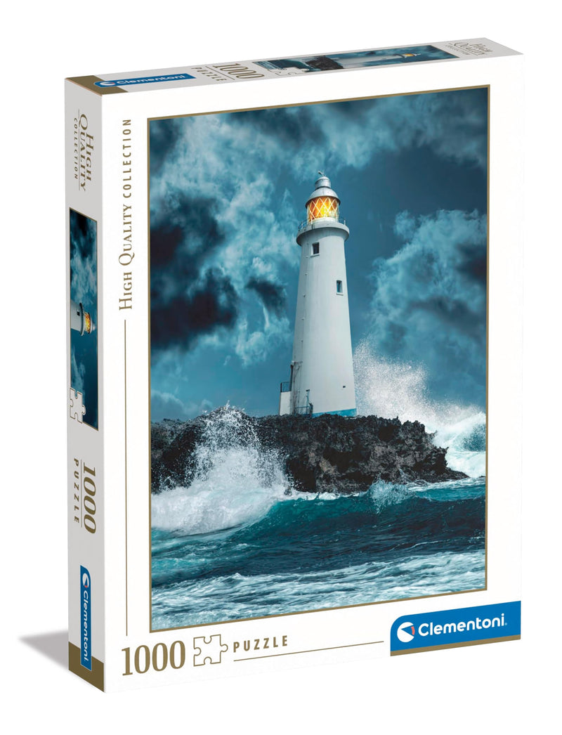 Clementoni Leuchtturm im Sturm Puzzle 1000 Teile Erwachsene - Puzzle Erwachsene in 70 x 50 cm - Puzzle Erwachsene anspruchsvoll von Clementoni 39828