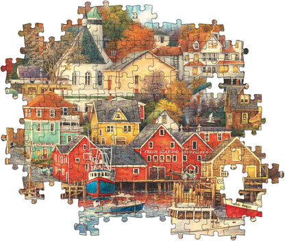 Clementoni Jigsaw Puzzle Collection - Good Times Harbour 1500 Pieces - Poster Included, Puzzle For Adults 14-99 Years, Gift For Men/Women, Landscape, Made In Italy, 31713