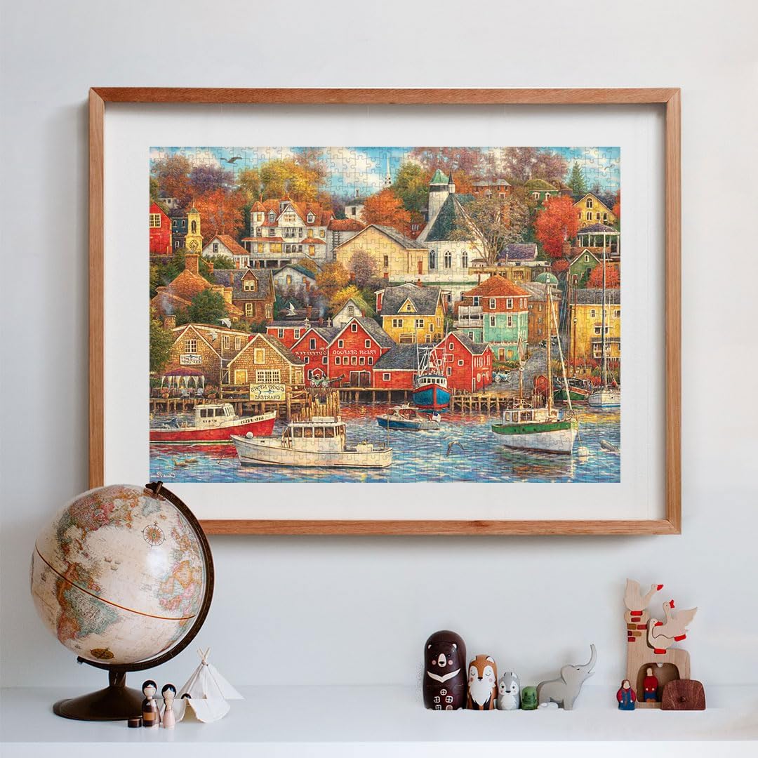 Clementoni Jigsaw Puzzle Collection - Good Times Harbour 1500 Pieces - Poster Included, Puzzle For Adults 14-99 Years, Gift For Men/Women, Landscape, Made In Italy, 31713