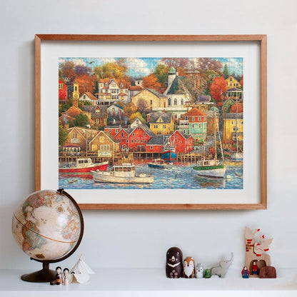 Clementoni Jigsaw Puzzle Collection - Good Times Harbour 1500 Pieces - Poster Included, Puzzle For Adults 14-99 Years, Gift For Men/Women, Landscape, Made In Italy, 31713