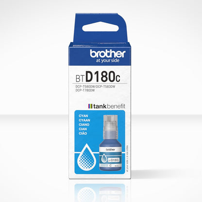 BROTHER BTD180C - Flacone di inchiostro ciano, include 1 flacone di inchiostro, forniture originali
