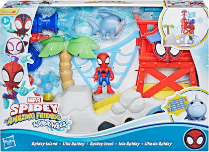 Spidey and his Amazing Friends Marvel Toys Water-Webs Spidey Island Spider-Man Playset