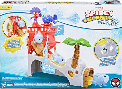 Spidey and his Amazing Friends Marvel Toys Water-Webs Spidey Island Spider-Man Playset