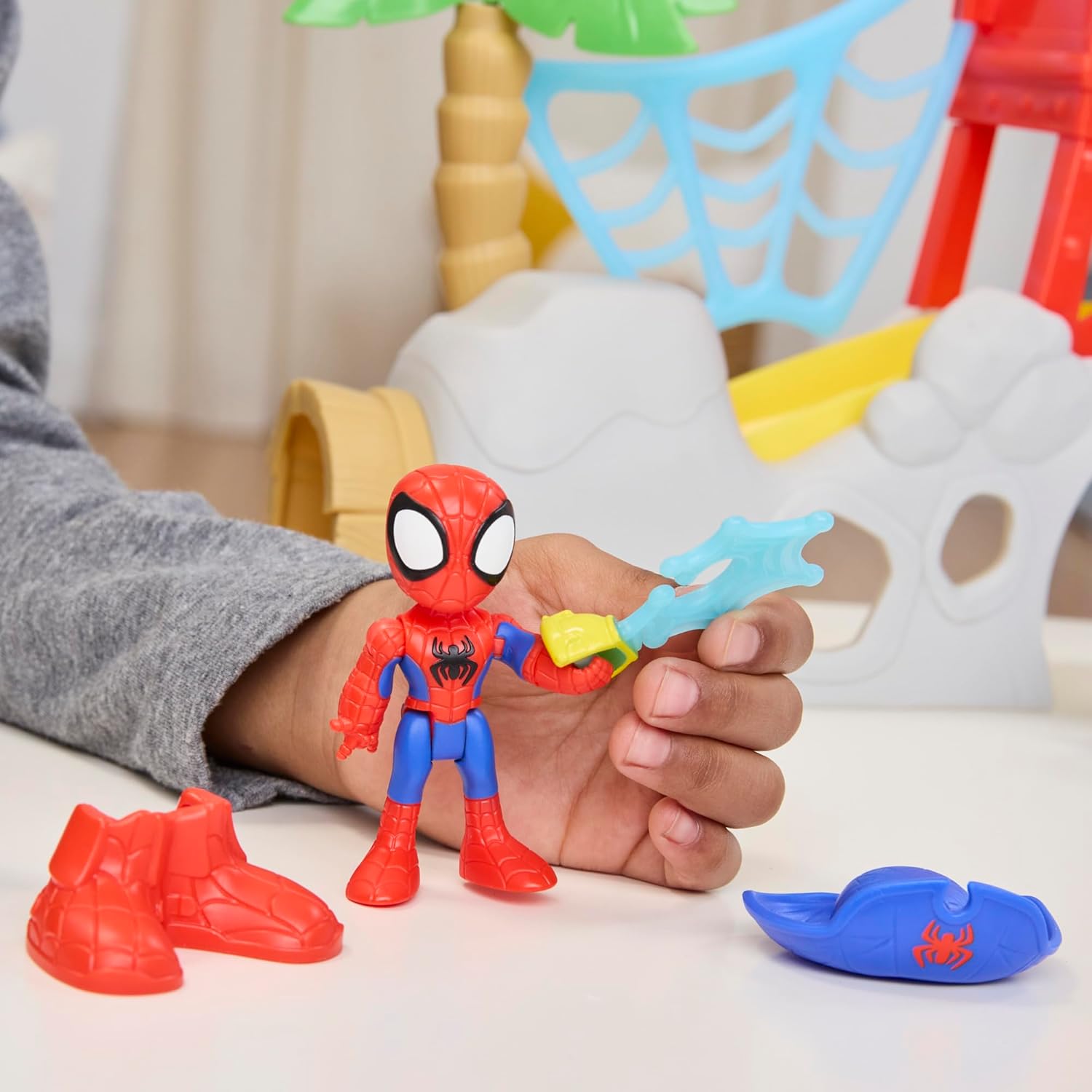 Spidey and his Amazing Friends Marvel Toys Water-Webs Spidey Island Spider-Man Playset