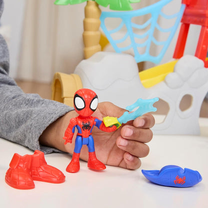 Spidey and his Amazing Friends Marvel Toys Water-Webs Spidey Island Spider-Man Playset