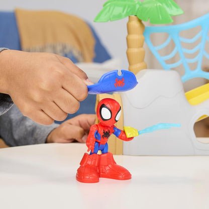 Spidey and his Amazing Friends Marvel Toys Water-Webs Spidey Island Spider-Man Playset