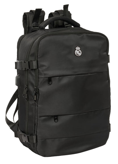 Safta Real Madrid 3rd Team 24/25 – Travel Backpack in Cabin, for 15.6 Inch Laptop, Ideal for Young People of Different Ages, Comfortable and Versatile, Quality and Resistance, 29 x 19 x 44 cm, grey, M