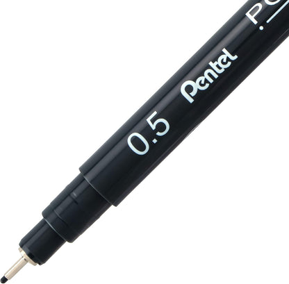 Pentel P/liner Pigmt Line 0.5 Blk 12