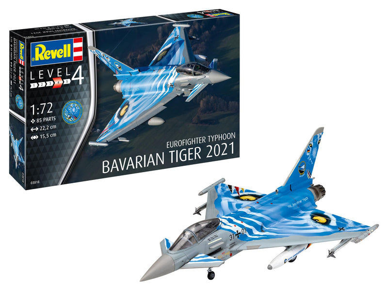Revell 03818 Eurofighter Typhoon "The Bavarian Tiger 2021" 1:72 Scale Unbuilt/Unpainted Plastic Model Kit