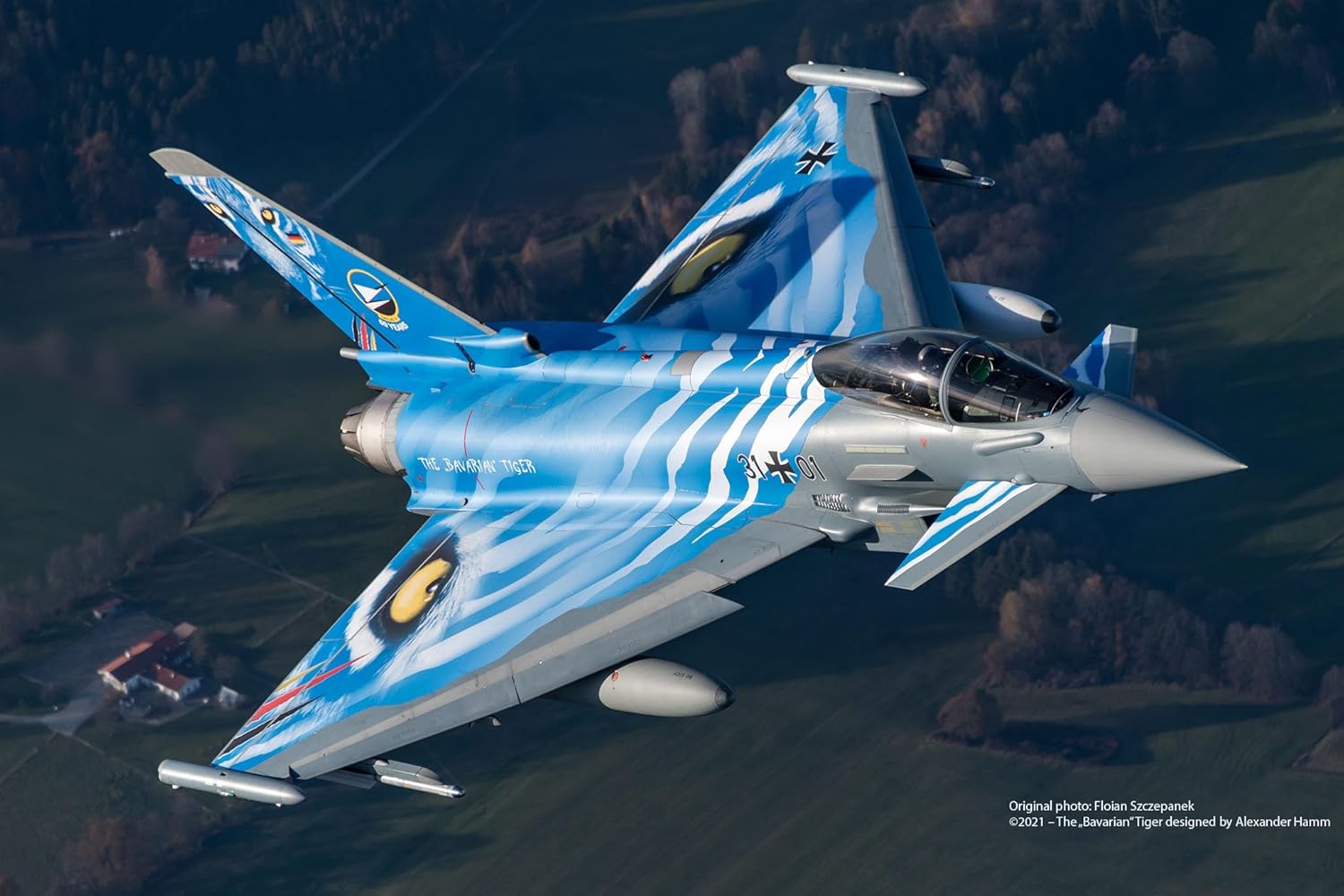 Revell 03818 Eurofighter Typhoon "The Bavarian Tiger 2021" 1:72 Scale Unbuilt/Unpainted Plastic Model Kit