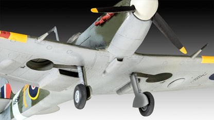 Revell- Combat Set Bf109G-10 & Spitfire Messerschmitt Accesorios, Color Plateado, Mittel (RV03710