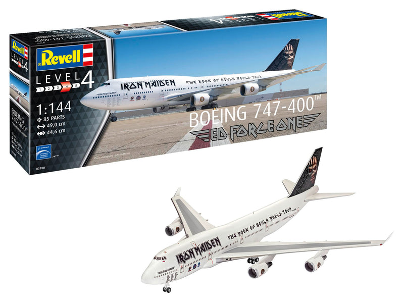 Revell 03780 Boeing 747-400 Iron Maiden Ed Force One 1:144 Scale Unbuilt/Unpainted Plastic Model Kit