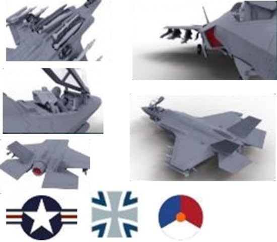 Revell 03799 Lockheed Martin F-35A Fighter Aircraft 1:72 Scale Unbuilt/Unpainted Plastic Model Kit, Molded Colour