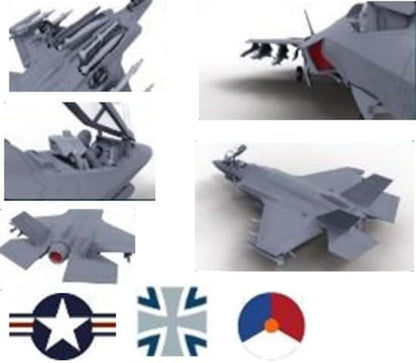 Revell 03799 Lockheed Martin F-35A Fighter Aircraft 1:72 Scale Unbuilt/Unpainted Plastic Model Kit, Molded Colour