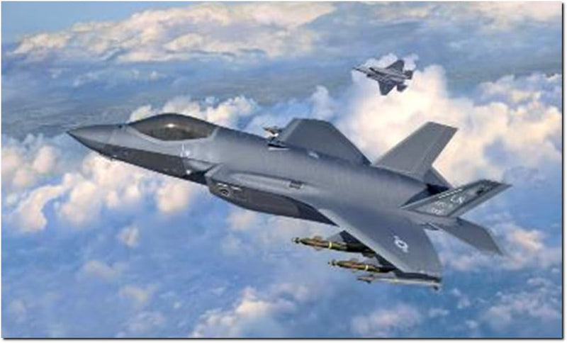 Revell 03799 Lockheed Martin F-35A Fighter Aircraft 1:72 Scale Unbuilt/Unpainted Plastic Model Kit, Molded Colour