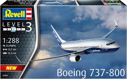 Revell 03809 Boeing 737-800 1:288 Scale Unbuilt/Unpainted Plastic Model Kit , White