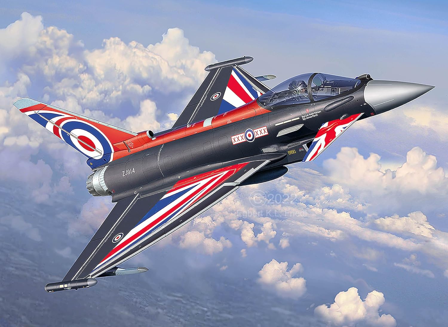Revell 03820 Eurofighter Typhoon "Black Jack“ 1:48 Scale Unbuilt/Unpainted Plastic Model Kit