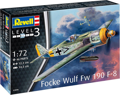 Revell 03898 10 Modellbausatz Focke Wulf Fw190 F-8" im Maßstab 1:72, Level 3, Mehrfarbig