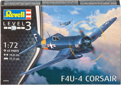 Revell-F4U-4 Corsair Maqueta Avión, 10+ Años, Multicolor, 14,8cm (03955