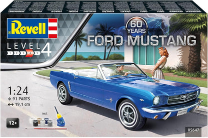 Revell Gift Set 05647 Ford Mustang 60th Anniversary 1:24 Scale Unbuilt Plastic Model Kit With Accessories