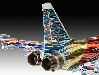 Revell Gift Set 05649 Eurofighter - Pacific Platinum Edition 1:72 Scale Unbuilt Plastic Model Kit With Photoetched parts, Collectors Card & Illustrated Book