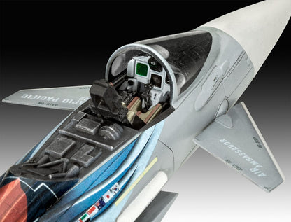 Revell Gift Set 05649 Eurofighter - Pacific Platinum Edition 1:72 Scale Unbuilt Plastic Model Kit With Photoetched parts, Collectors Card & Illustrated Book