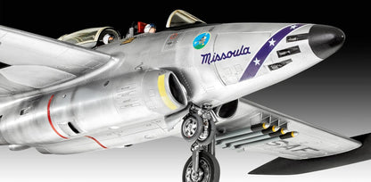 Revell Gift Set 05650 50th Anniversary. "Northrop F-89 Scorpion" 1:48 Scale Unbuilt Plastic Model Kits with Contacta Professional Glue, Paintbrush & Selected Aqua Color Paints