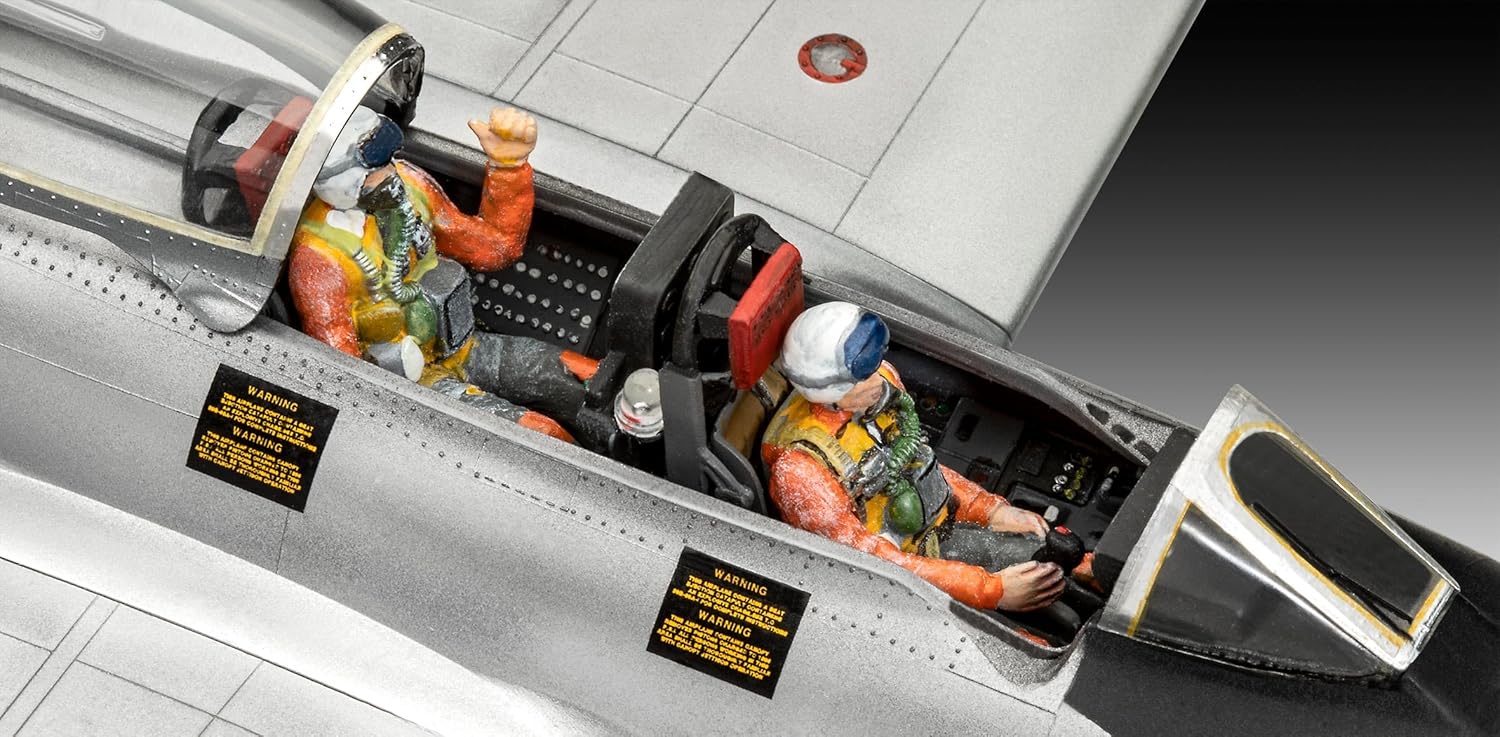 Revell Gift Set 05650 50th Anniversary. "Northrop F-89 Scorpion" 1:48 Scale Unbuilt Plastic Model Kits with Contacta Professional Glue, Paintbrush & Selected Aqua Color Paints