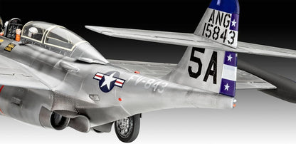 Revell Gift Set 05650 50th Anniversary. "Northrop F-89 Scorpion" 1:48 Scale Unbuilt Plastic Model Kits with Contacta Professional Glue, Paintbrush & Selected Aqua Color Paints