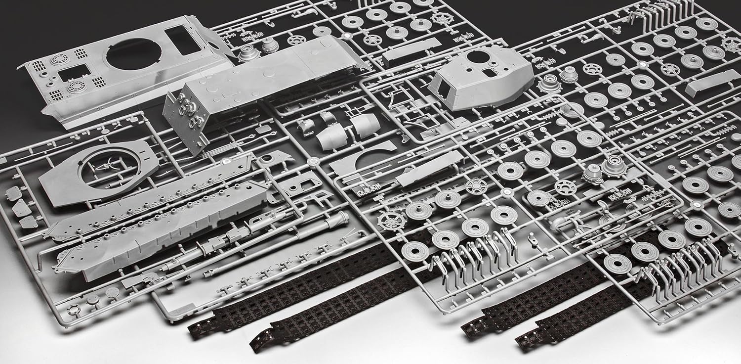 Revell Model Set 63249 Tiger II Ausf. B Tank 1:35 Scale Unbuilt/Unpainted Plastic Model Kit with Accessories