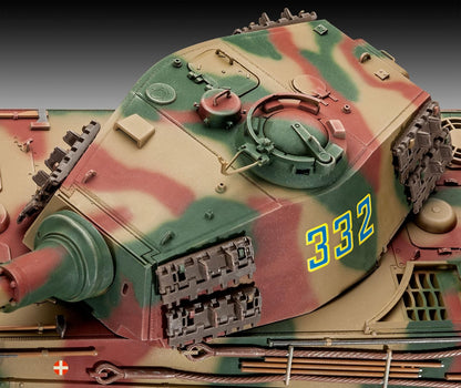 Revell Model Set 63249 Tiger II Ausf. B Tank 1:35 Scale Unbuilt/Unpainted Plastic Model Kit with Accessories