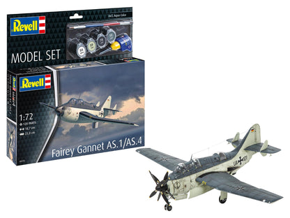 Revell 63775 Model Set Fairey Gannet AS.1/AS.4 1:72 Scale Unbuilt/Unpainted Plastic Model Kit with Accessories