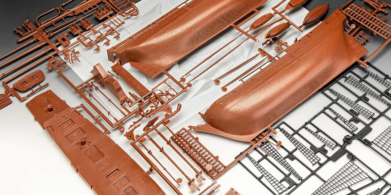 Revell Model Set 65458 Model Set HMS Beagle 1:96 Scale Unbuilt/Unpainted Plastic Model Kit with Accessories