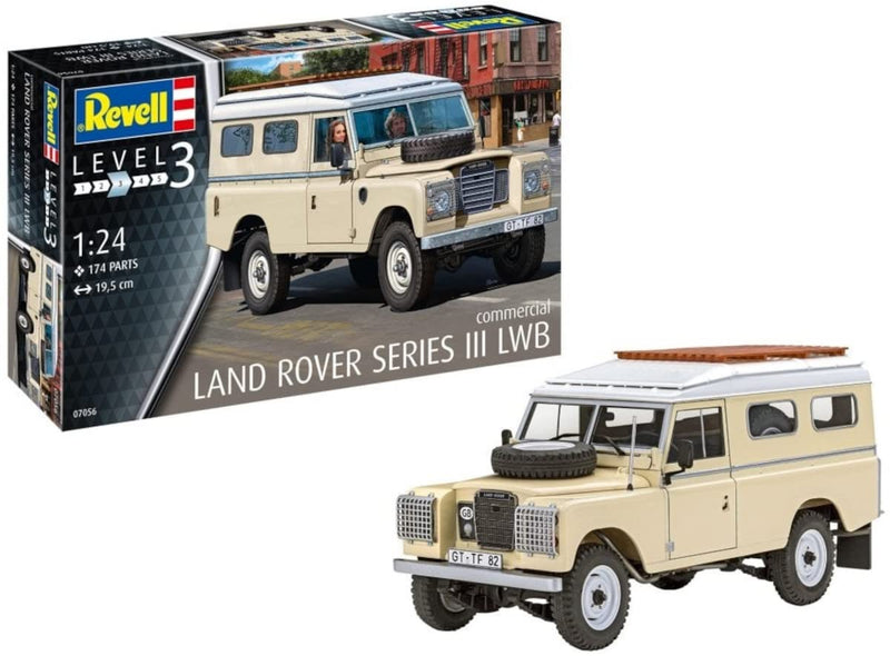 Revell Modellbausatz I Land Rover Series III LWB 109 I Detailreicher Level 3 Fahrzeug Bausatz I 174 Teile I Maßstab 1:24 I für Kinder und Erwachsene ab 10 Jahren, Mittel