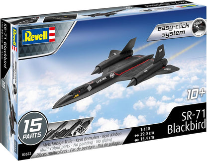 Revell Easy-Click 03652 Lockheed SR-71 1:110 Scale Unbuilt/Pre-coloured/Click-Together (Non-Glue) Plastic Model Kit
