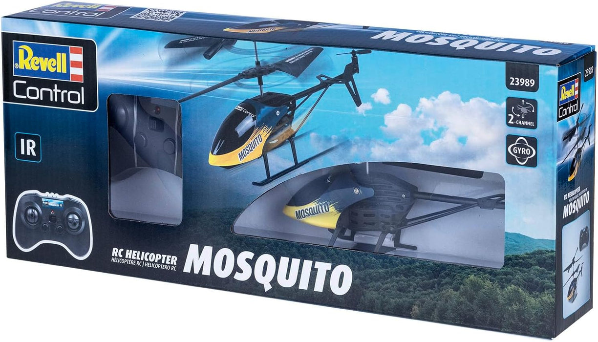 Revell Control, RC Helicopter Mosquito, 2-Channel IR Remote Control, Gyro Stabilisation, LED Front Lighting, Replacement Rotors Included, LiPo Battery and Charger, Length 21 cm, Ages 8 and Above