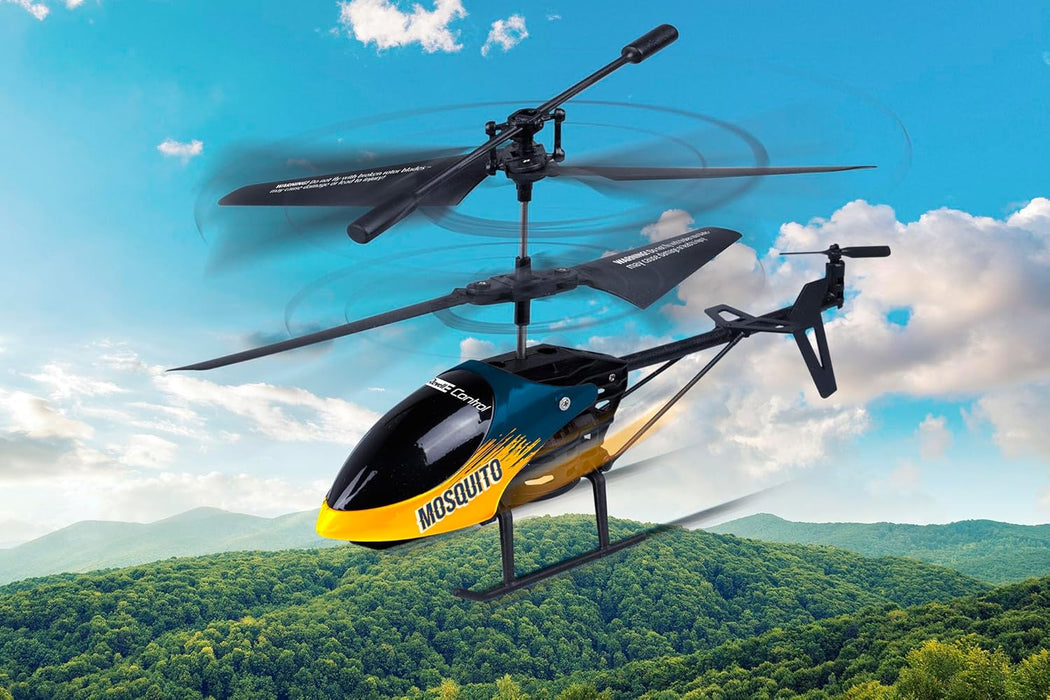 Revell Control, RC Helicopter Mosquito, 2-Channel IR Remote Control, Gyro Stabilisation, LED Front Lighting, Replacement Rotors Included, LiPo Battery and Charger, Length 21 cm, Ages 8 and Above