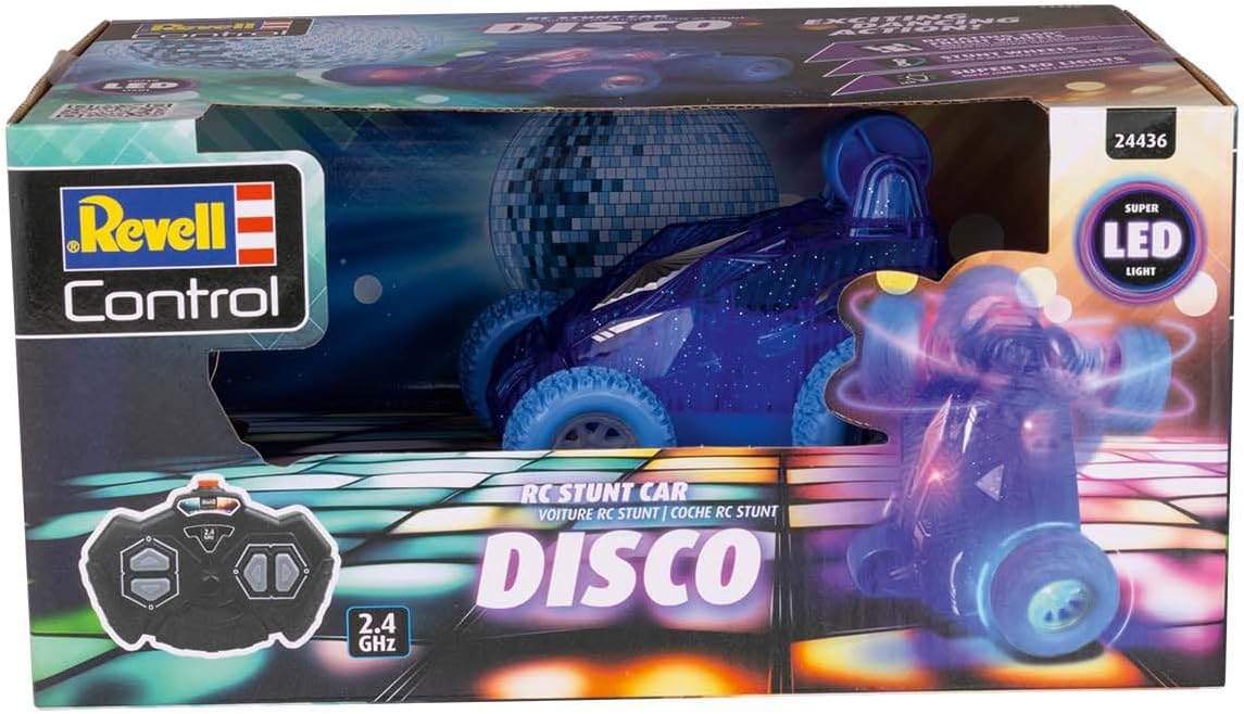 Revell Control 24436 RC Stunt Car Disco, With Precise 2.4 GHz Control, Dance Mode, 360 Mode, 13cm in length